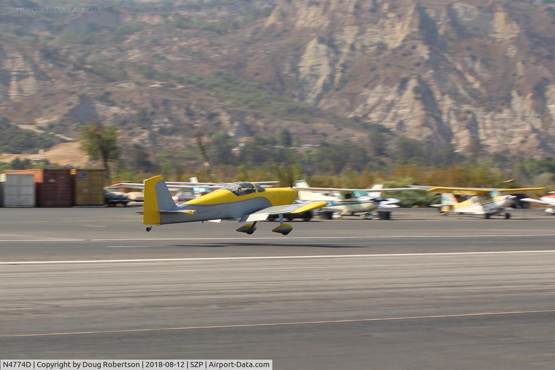 N4774D, 2015 Vans RV-7 C/N 73847, 2015 Wyatt VANs RV-7, Lycoming IO-360-M1A+ 180 Hp, landing Rwy 22