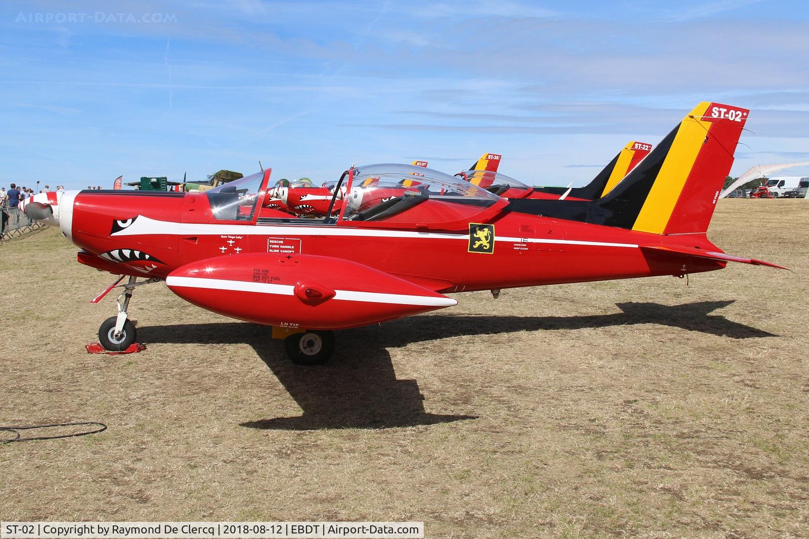 ST-02, SIAI-Marchetti SF-260M C/N 10-02, In Red Devils colour scheme at Schaffen.