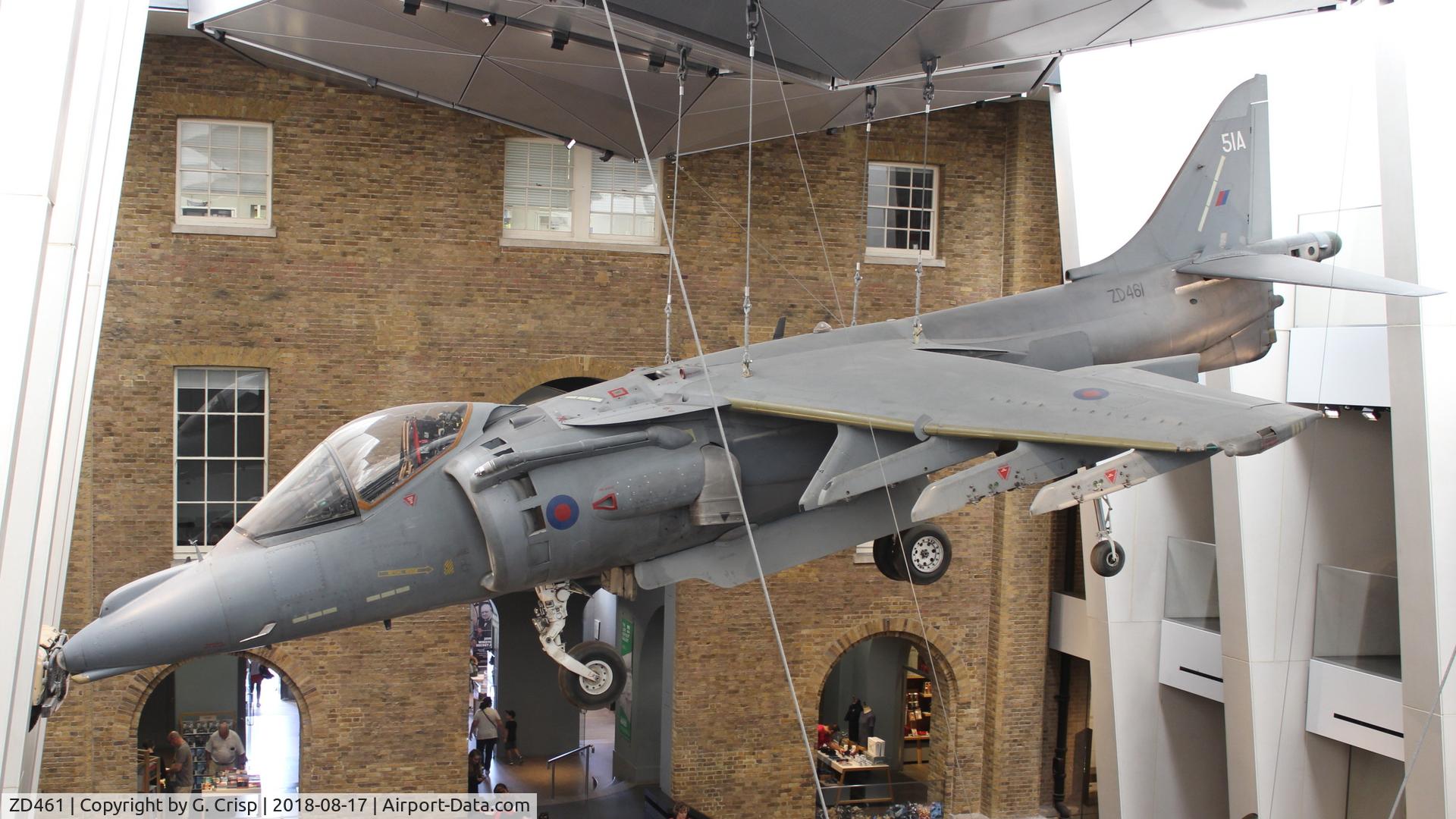 ZD461, 1989 British Aerospace Harrier GR.9 C/N P51, Imperial War Museum, London