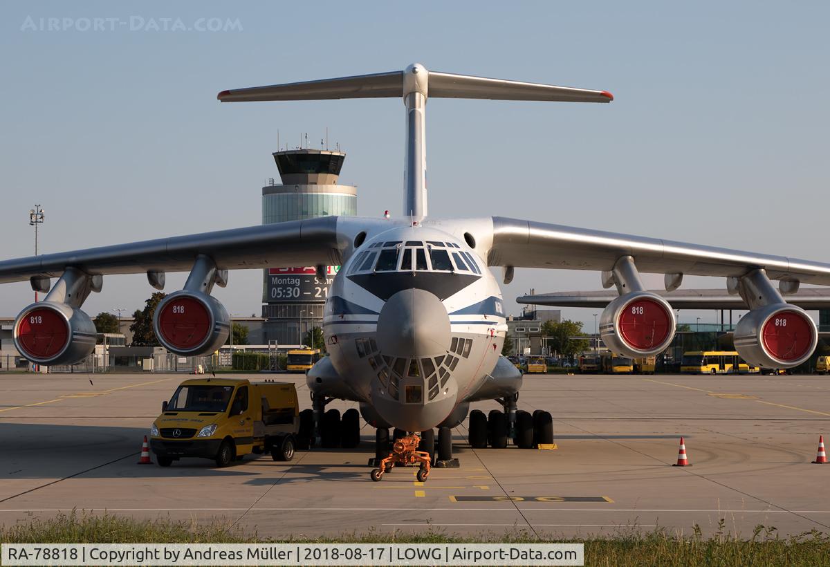 RA-78818, 1989 Ilyushin Il-76MD C/N 0093495858, First IL-76 in Graz since 20 years.