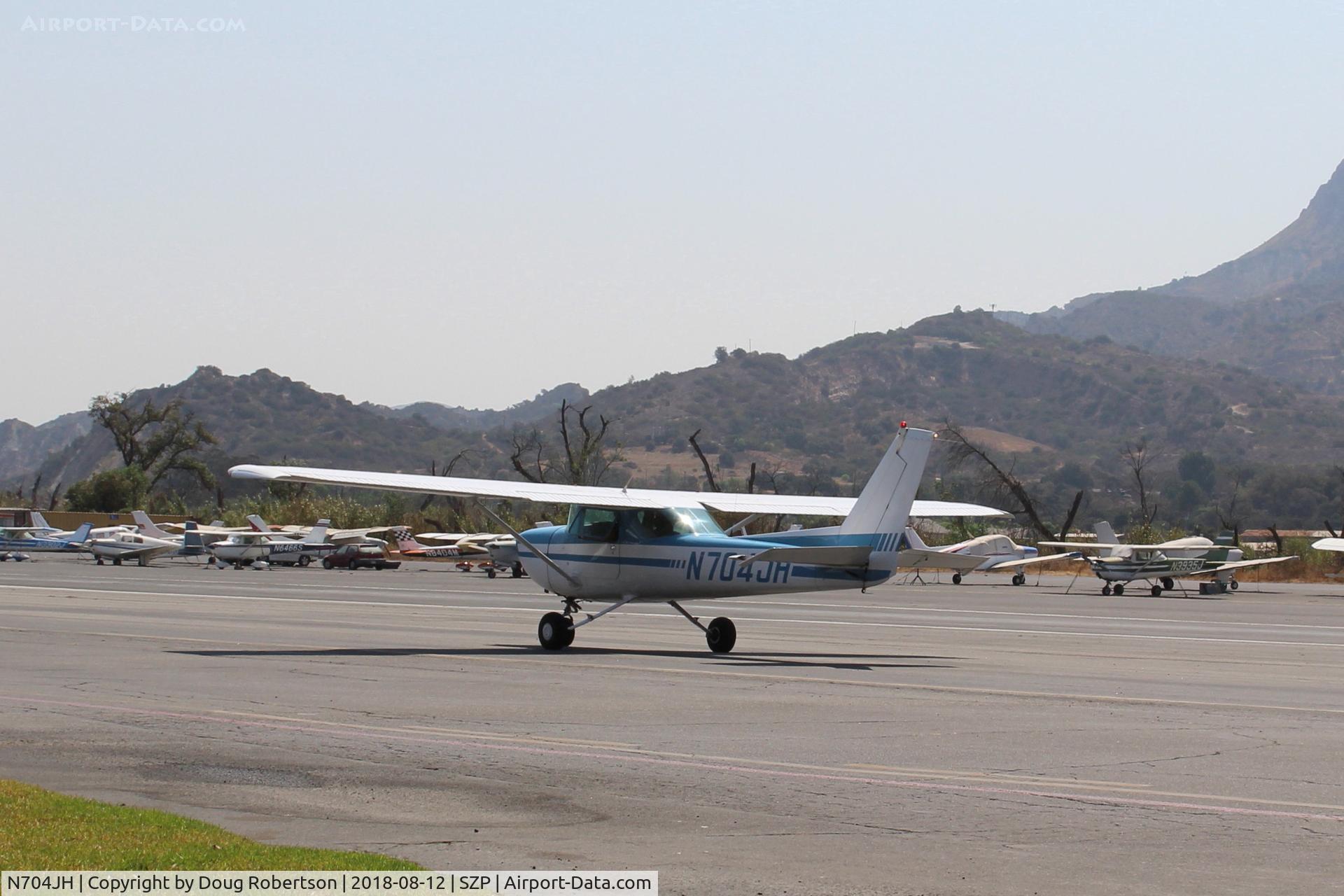 N704JH, 1976 Cessna 150M C/N 15078644, 1976 Cessna 150M, Continental O-200 100 Hp, taxi back