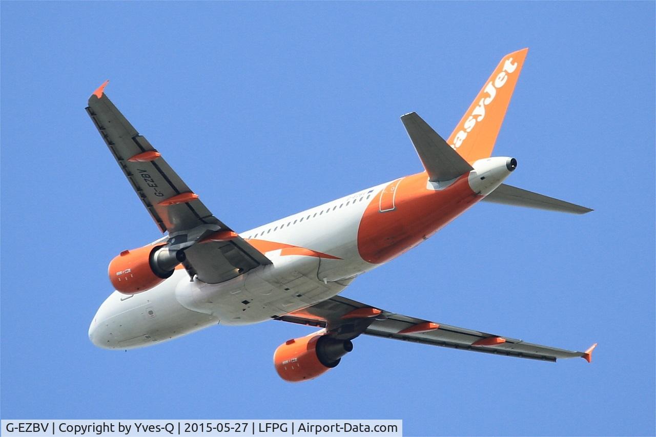 G-EZBV, 2007 Airbus A319-111 C/N 3122, Airbus A319-111, Take off rwy 27L, Roissy Charles De Gaulle airport (LFPG-CDG)