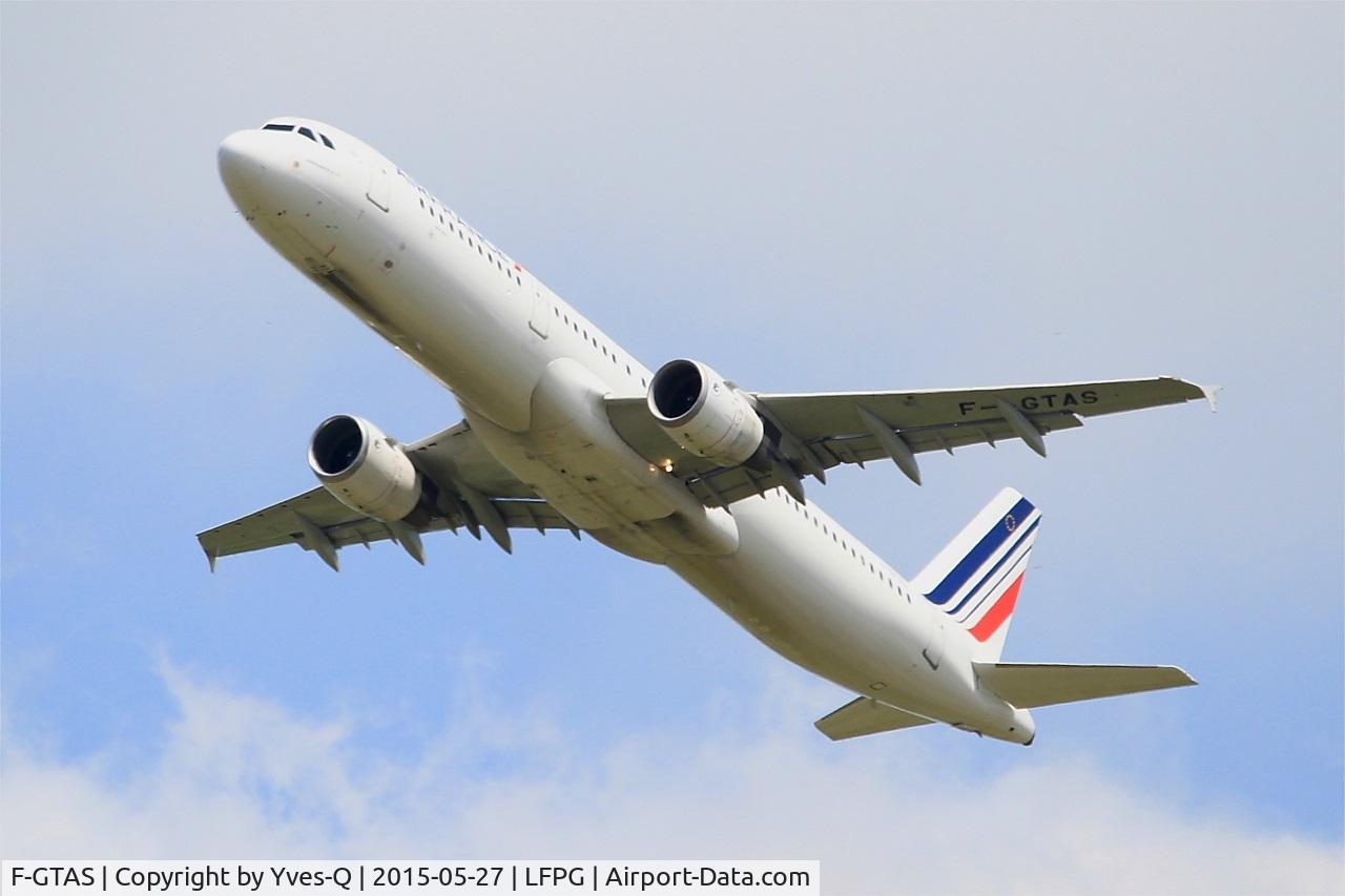 F-GTAS, 2008 Airbus A321-212 C/N 3419, Airbus A321-212, Take off rwy 27L, Roissy Charles De Gaulle airport (LFPG-CDG)