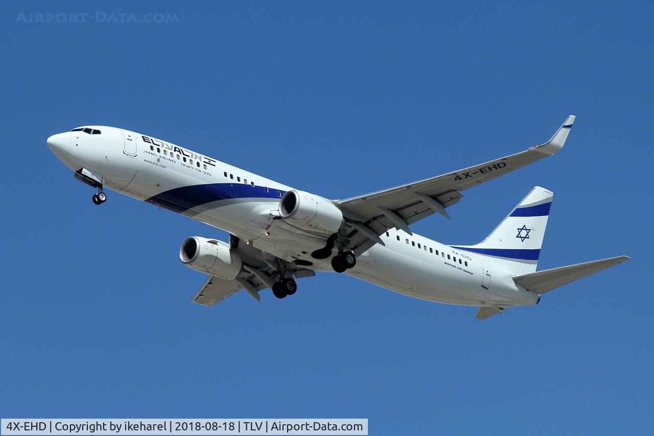 4X-EHD, 2015 Boeing 737-958/ER C/N 41555, Flight from Zurich.