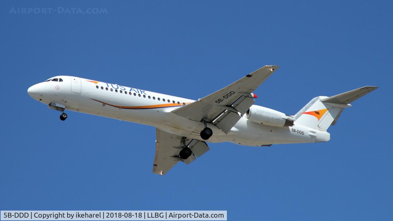 5B-DDD, 1992 Fokker 100 (F-28-0100) C/N 11417, Flight from Aktion, Greece.