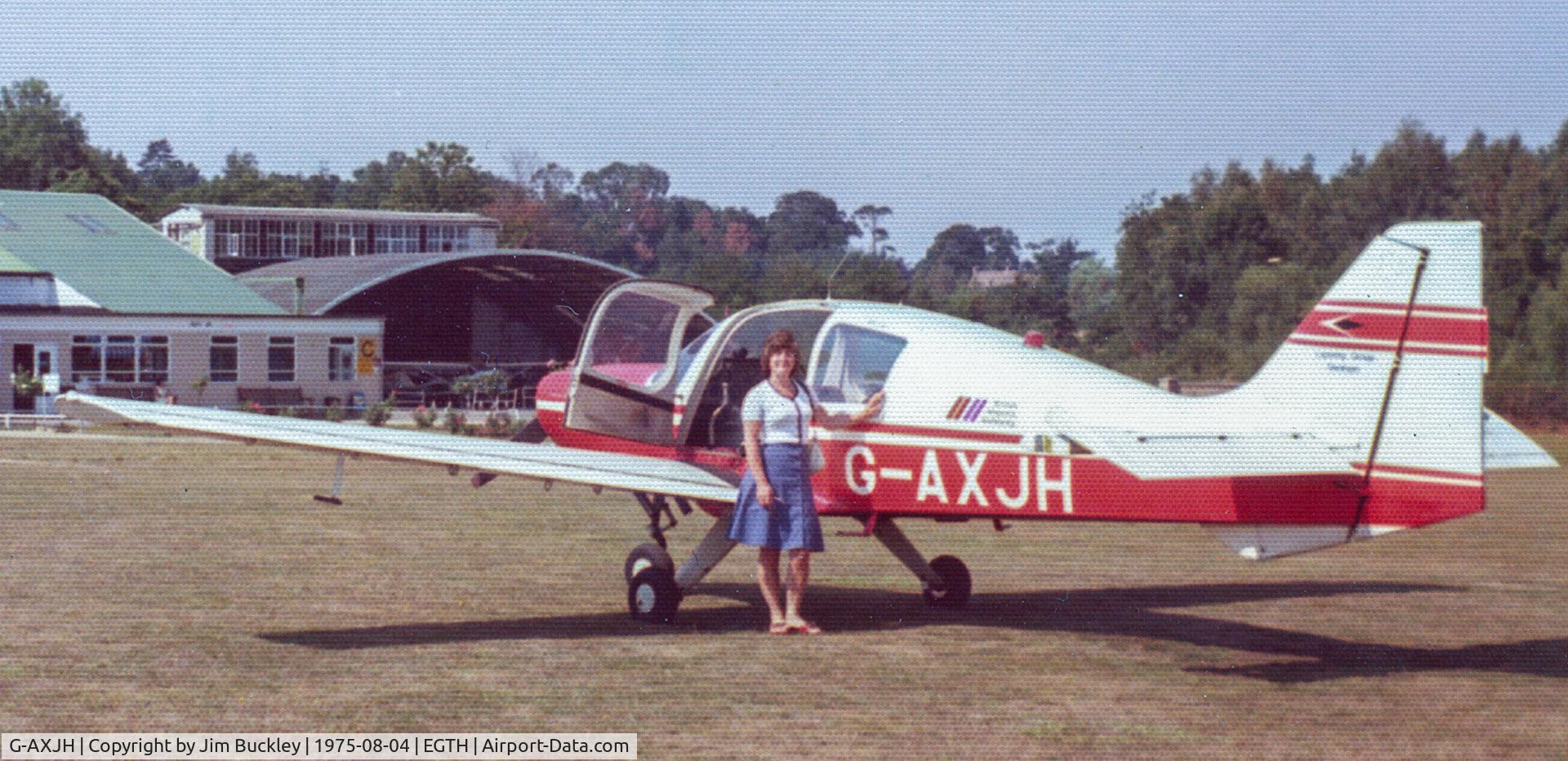 G-AXJH, 1969 Beagle B-121 Pup Series 2 (Pup 150) C/N B121-089, Old Warden, Shuttleworth Collection. Had do do a low pass to encourage the sheep to leave the runway!