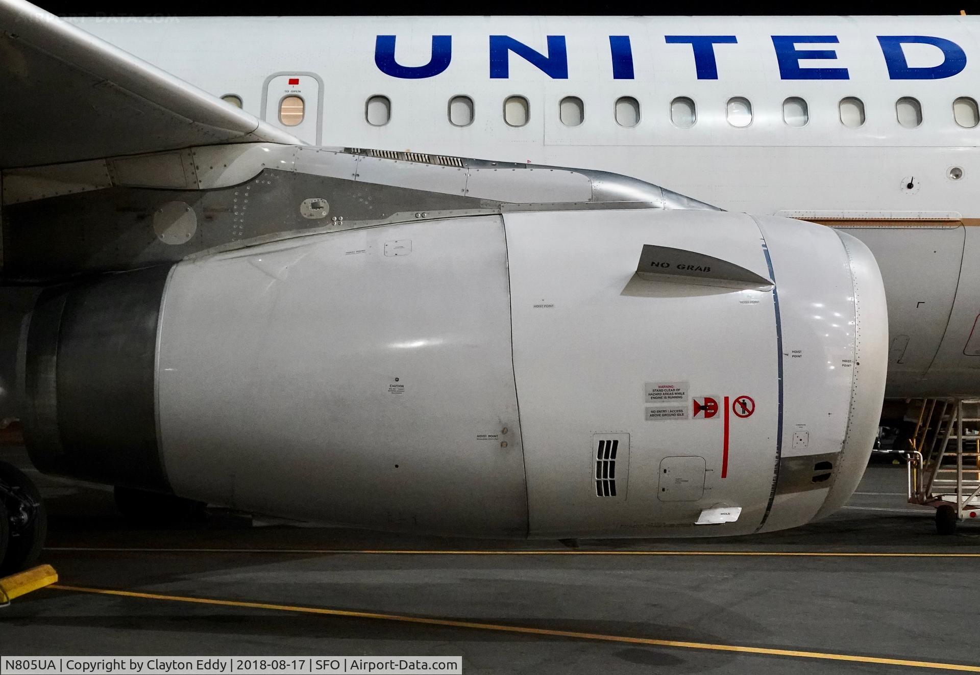 N805UA, 1998 Airbus A319-131 C/N 783, SFO 2018.