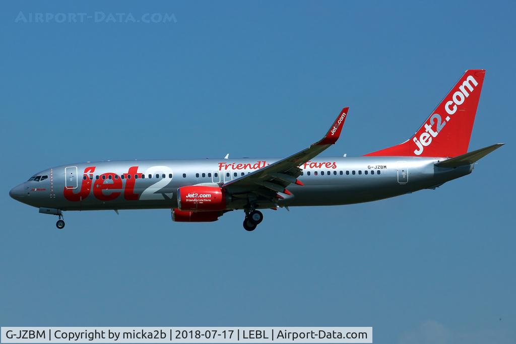 G-JZBM, 2018 Boeing 737-800 C/N 63170, Landing