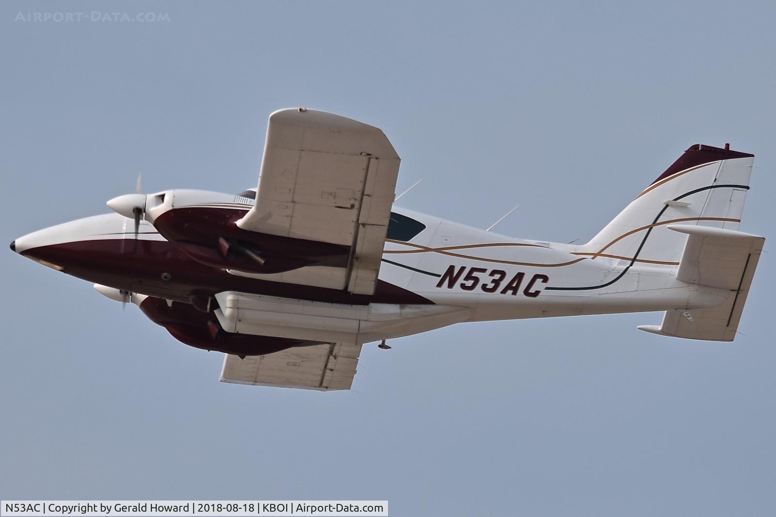 N53AC, Piper PA-23-250 Aztec C/N 27-7654146, Departing RWY 10L.