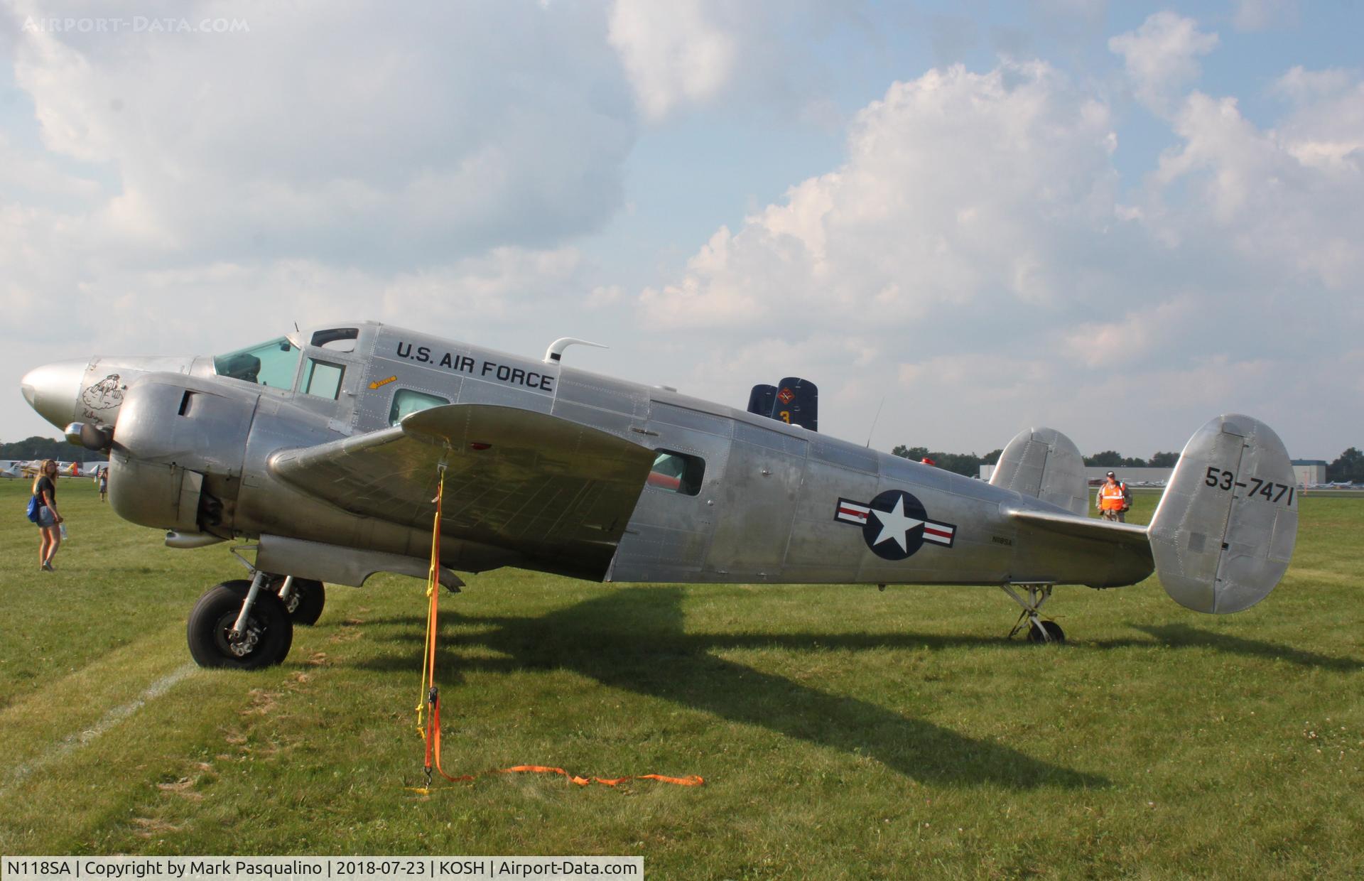 N118SA, 1954 Beech E18S C/N BA-14, Beech E18S