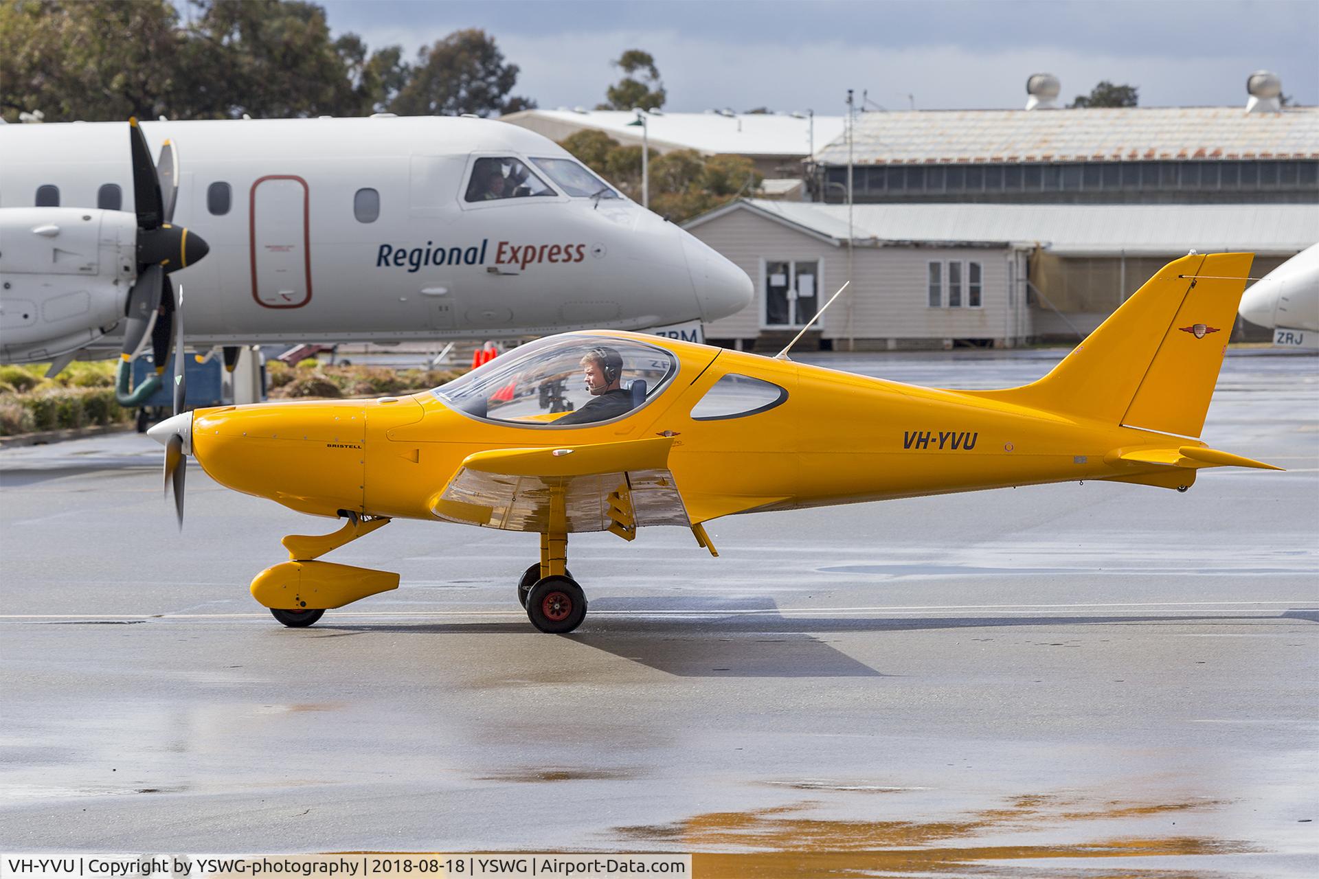 VH-YVU, 2017 BRM Aero Bristell NG5 LSA C/N 279, Soar Aviation (VH-YVU) BRM Aero Bristell NG 5 LSA taxiing at Wagga Wagga Airport