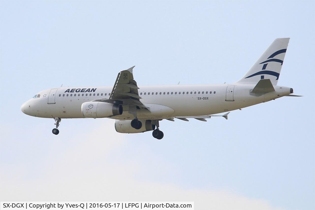 SX-DGX, 2003 Airbus A320-232 C/N 1996, Airbus A320-232, On final rwy 27R, Paris-Roissy Charles De Gaulle airport (LFPG-CDG)