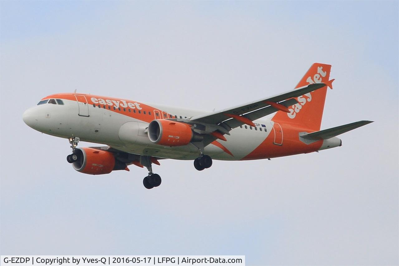 G-EZDP, 2008 Airbus A319-111 C/N 3675, Airbus A319-111, Short approach rwy 27R, Paris-Roissy Charles De Gaulle airport (LFPG-CDG)