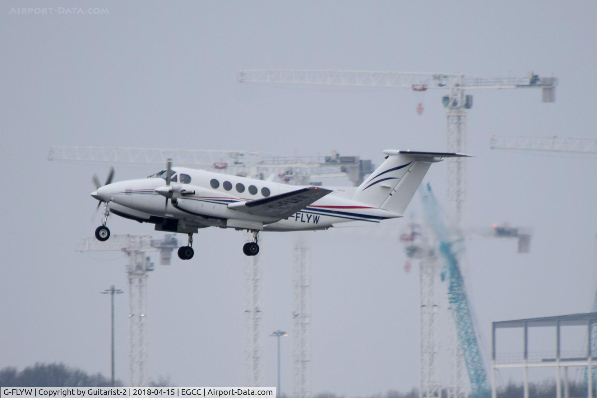 G-FLYW, 1977 Beech 200 Super King Air C/N BB-209, At Manchester