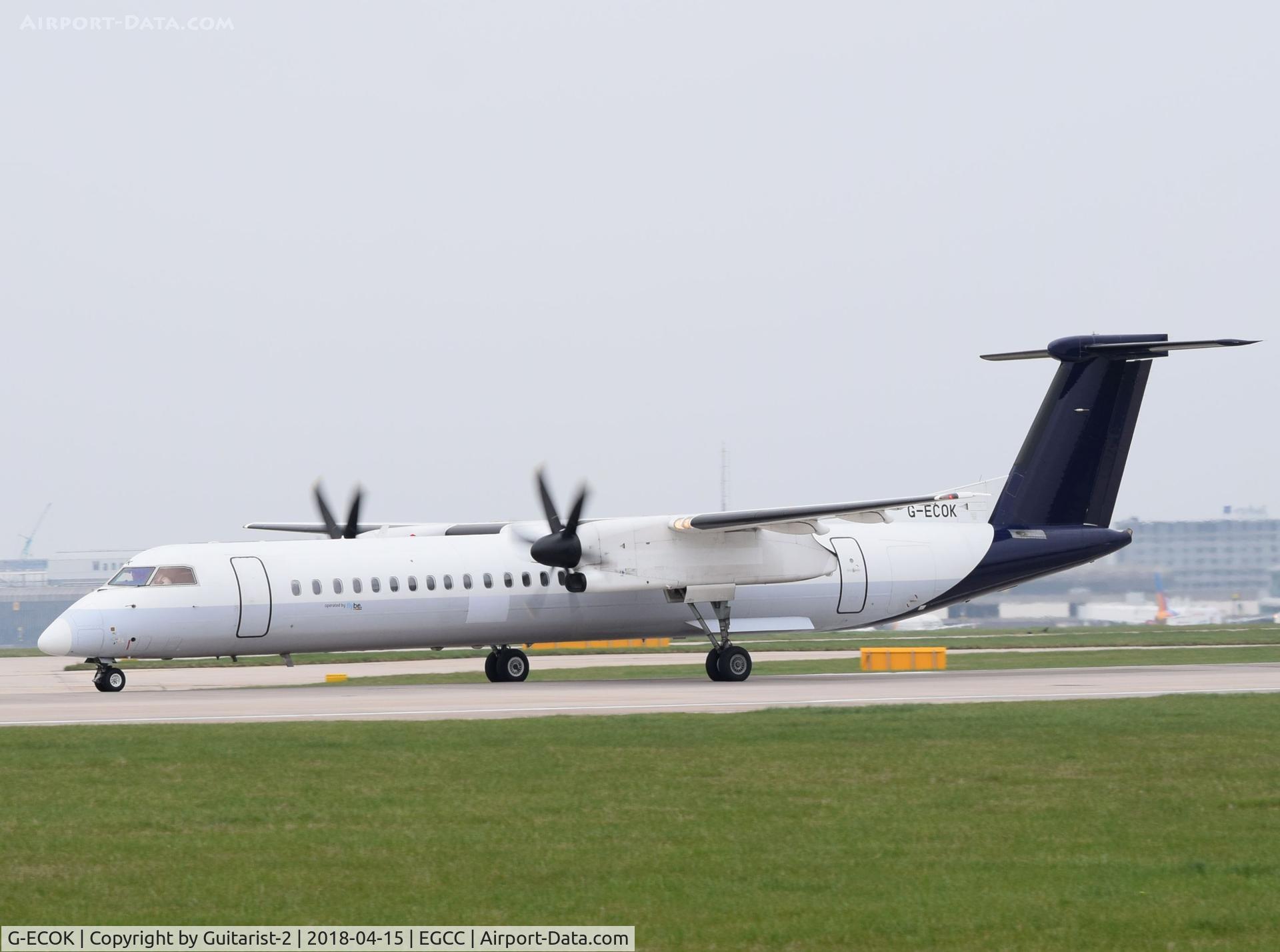 G-ECOK, 2008 Bombardier DHC-8-402Q Dash 8 C/N 4230, At Manchester