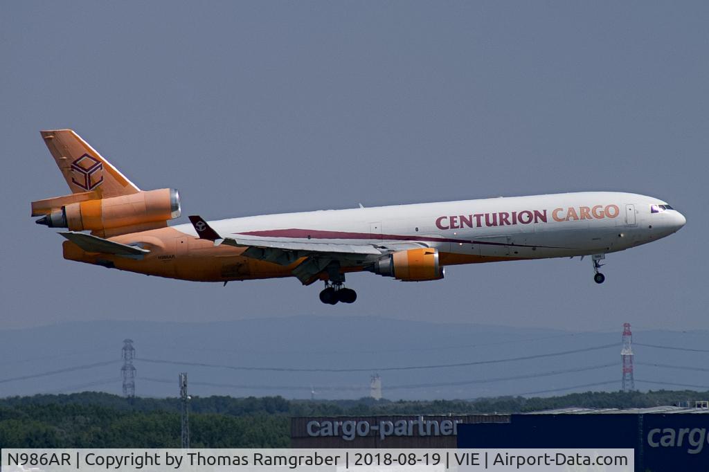 N986AR, 1991 McDonnell Douglas MD-11F C/N 48426, Centurion Air Cargo MD-11F