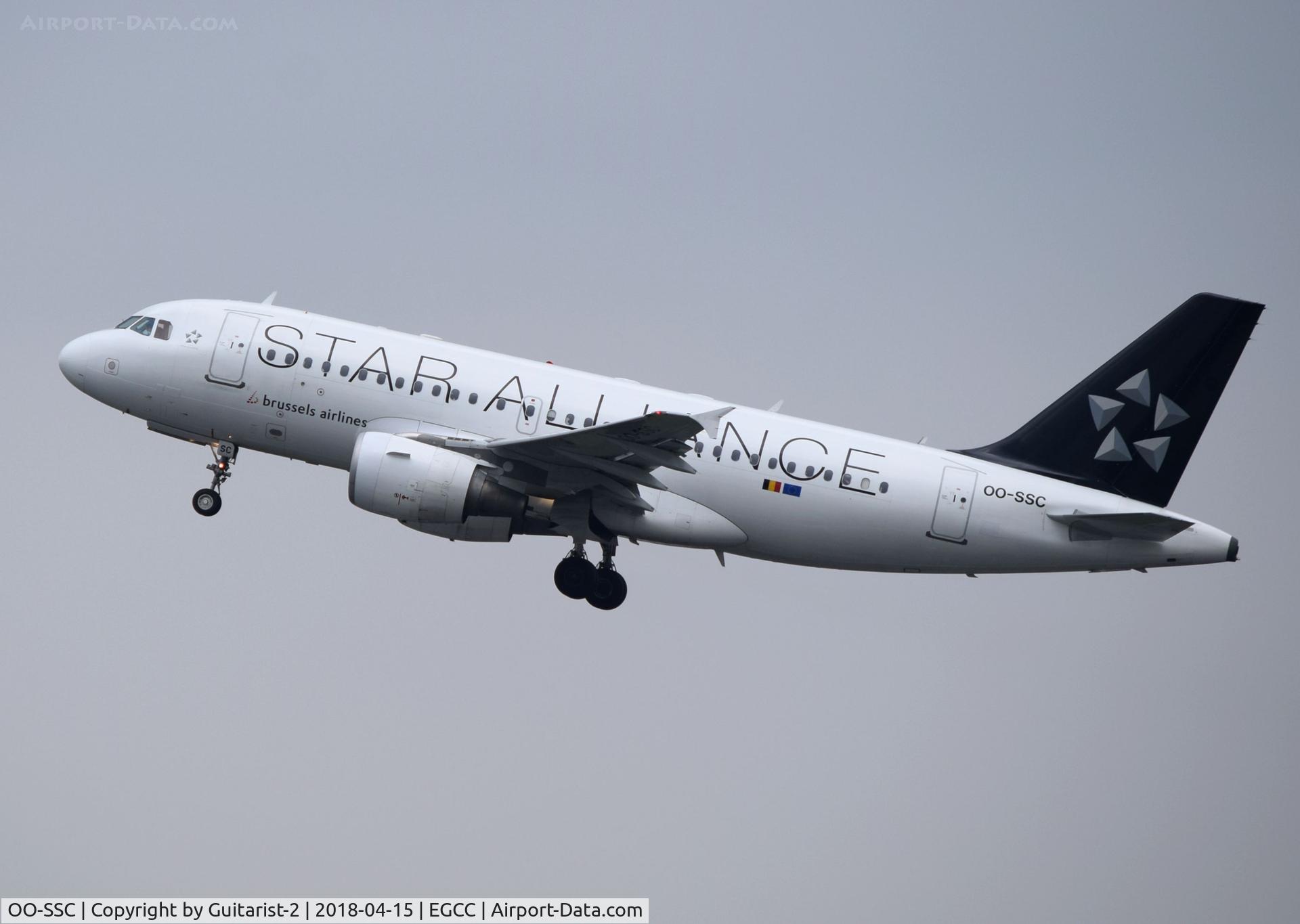 OO-SSC, 1999 Airbus A319-112 C/N 1086, At Manchester