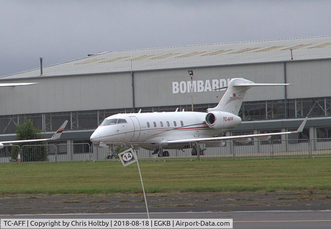 TC-AFF, 2006 Bombardier Challenger 300 (BD-100-1A10) C/N 20126, Parked outside the Bombardier hanger Biggin Hill