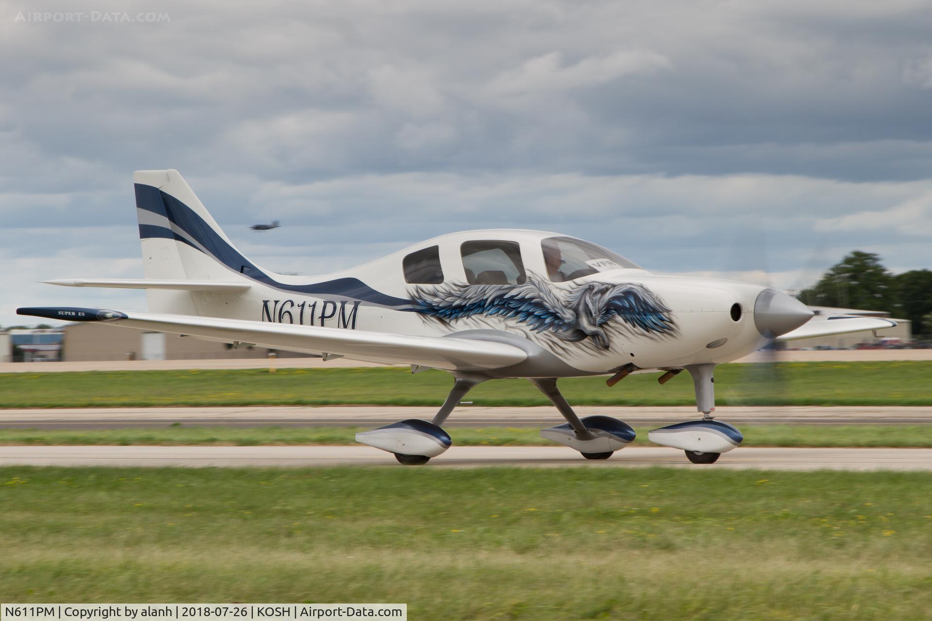 N611PM, 2005 Lancair ES C/N ES-117, Taxiing for departure, AirVenture 2018