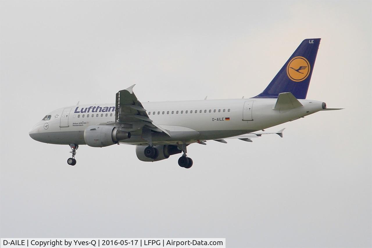 D-AILE, 1996 Airbus A319-114 C/N 627, Airbus A319-114, On final rwy 27R, Roissy Charles De Gaulle Airport (LFPG-CDG)