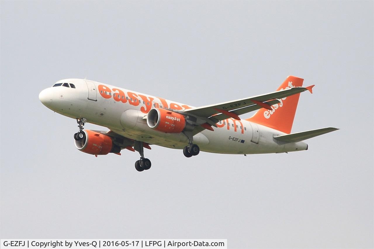 G-EZFJ, 2009 Airbus A319-111 C/N 4040, Airbus A319-111, Short approach rwy 27R, Roissy Charles De Gaulle Airport (LFPG-CDG)