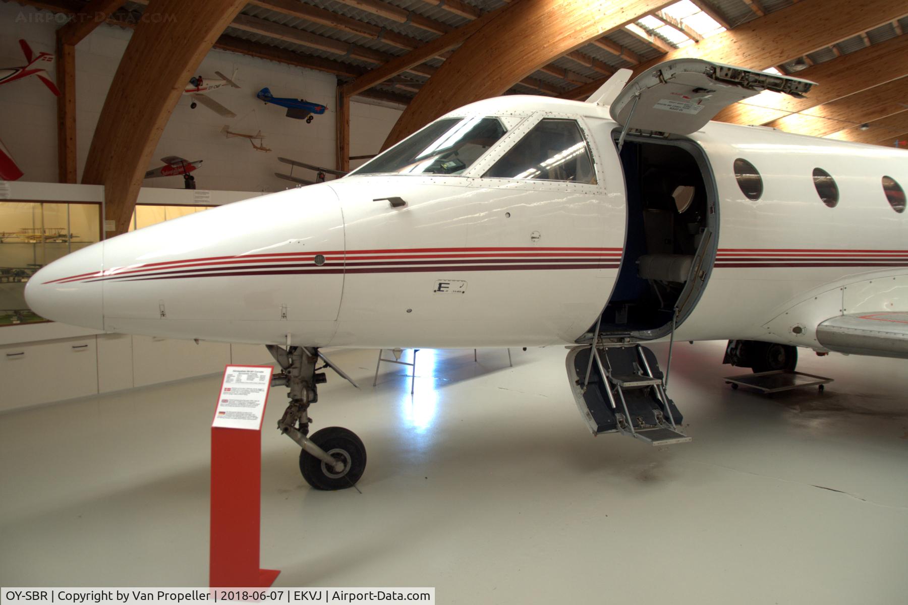 OY-SBR, 1975 Aerospatiale SN-601 Corvette C/N 23, Aérospatiale SN601 Corvette in North Flying livery in Danmarks Flymuseum at Stauning airport