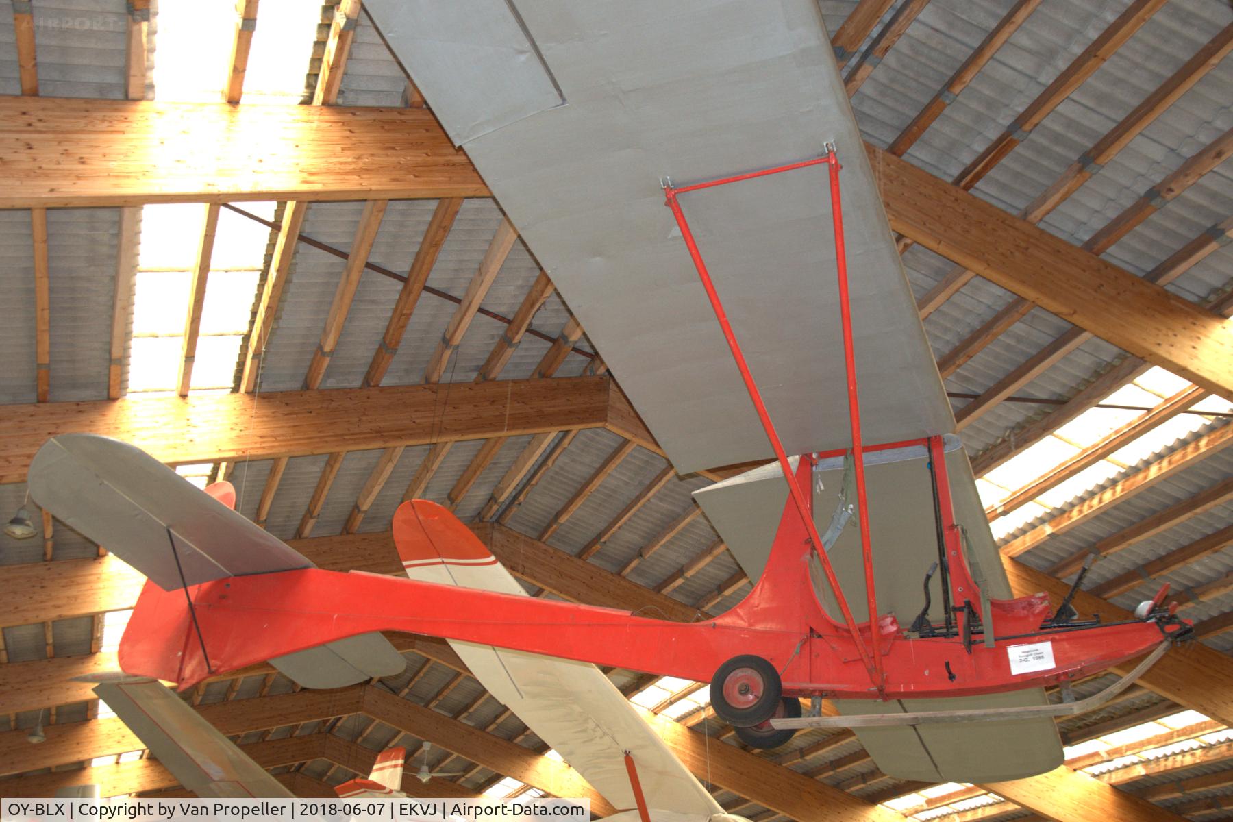 OY-BLX, 1958 Høgslund/Traugott-Olsen 2G C/N 5, Høgslund/Traugott-Olsen 2G wooden glider in Danmarks Flymuseum at Stauning airport