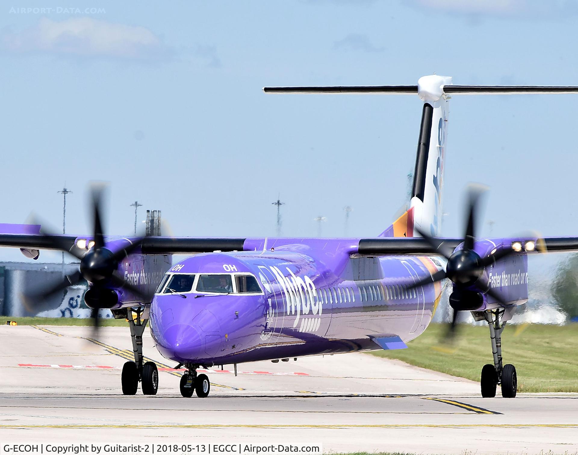 G-ECOH, 2008 De Havilland Canada DHC-8-402Q Dash 8 C/N 4221, At Manchester
