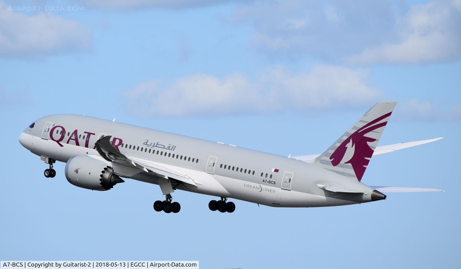 A7-BCS, 2015 Boeing 787-8 Dreamliner Dreamliner C/N 38337, At Manchester