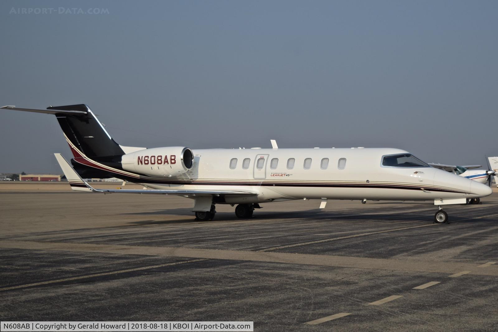 N608AB, Learjet 45 C/N 304, Parked on the north GA ramp.