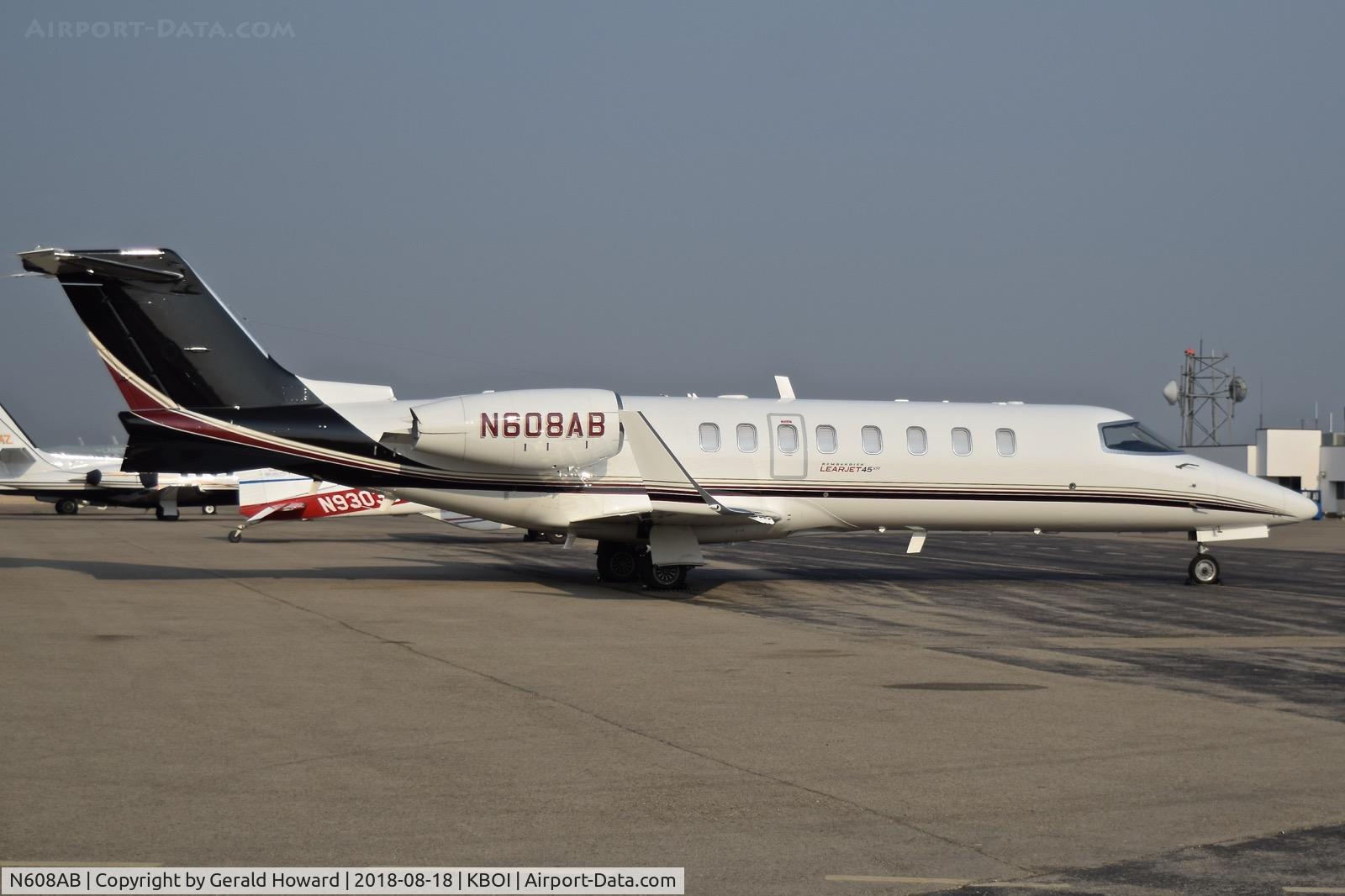 N608AB, Learjet 45 C/N 304, Parked on the north GA ramp.