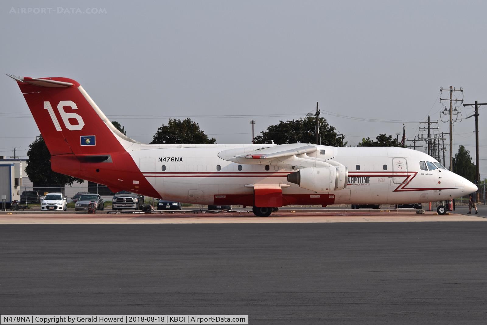 N478NA, 1986 British Aerospace BAe.146-200A C/N E2074, Parked on the NIFC ramp.