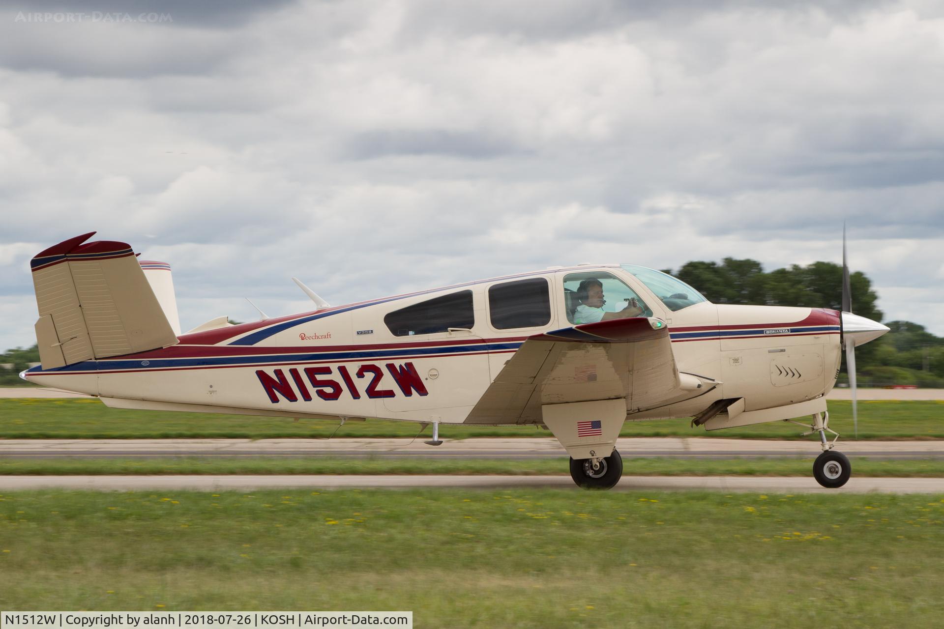 N1512W, 1972 Beech V35B Bonanza C/N D-9332, At AirVenture 2018