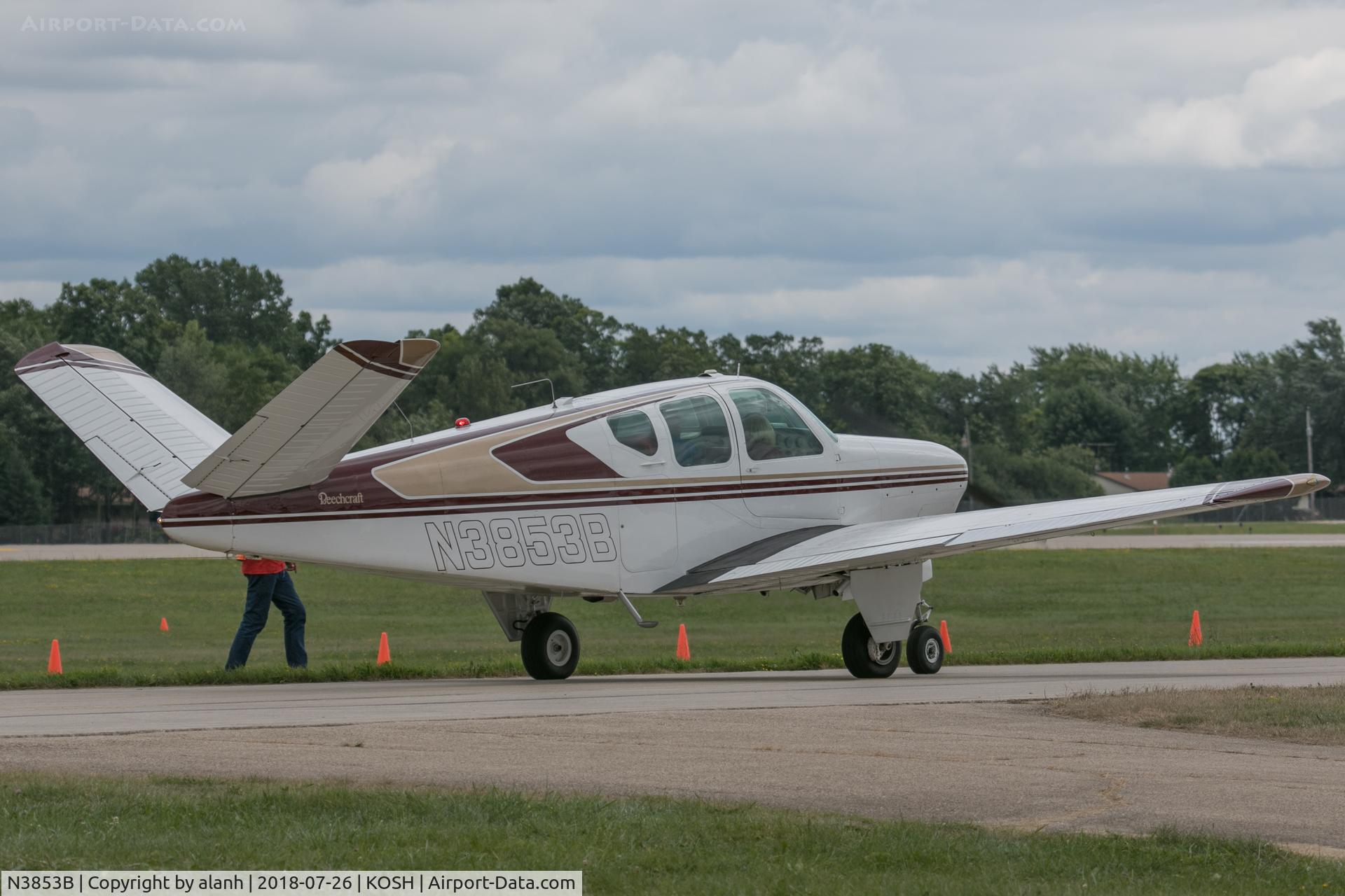 N3853B, 1955 Beech F35 Bonanza C/N D-4148, At AirVenture 2018