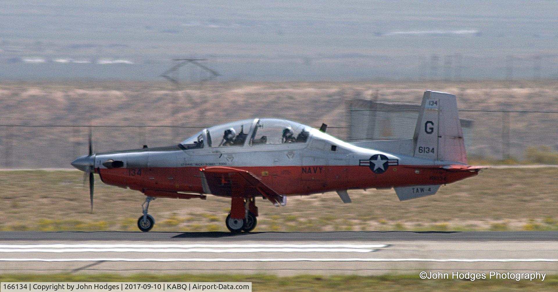 166134, Raytheon T-6B Texan II C/N PN-125, Landing at KABQ