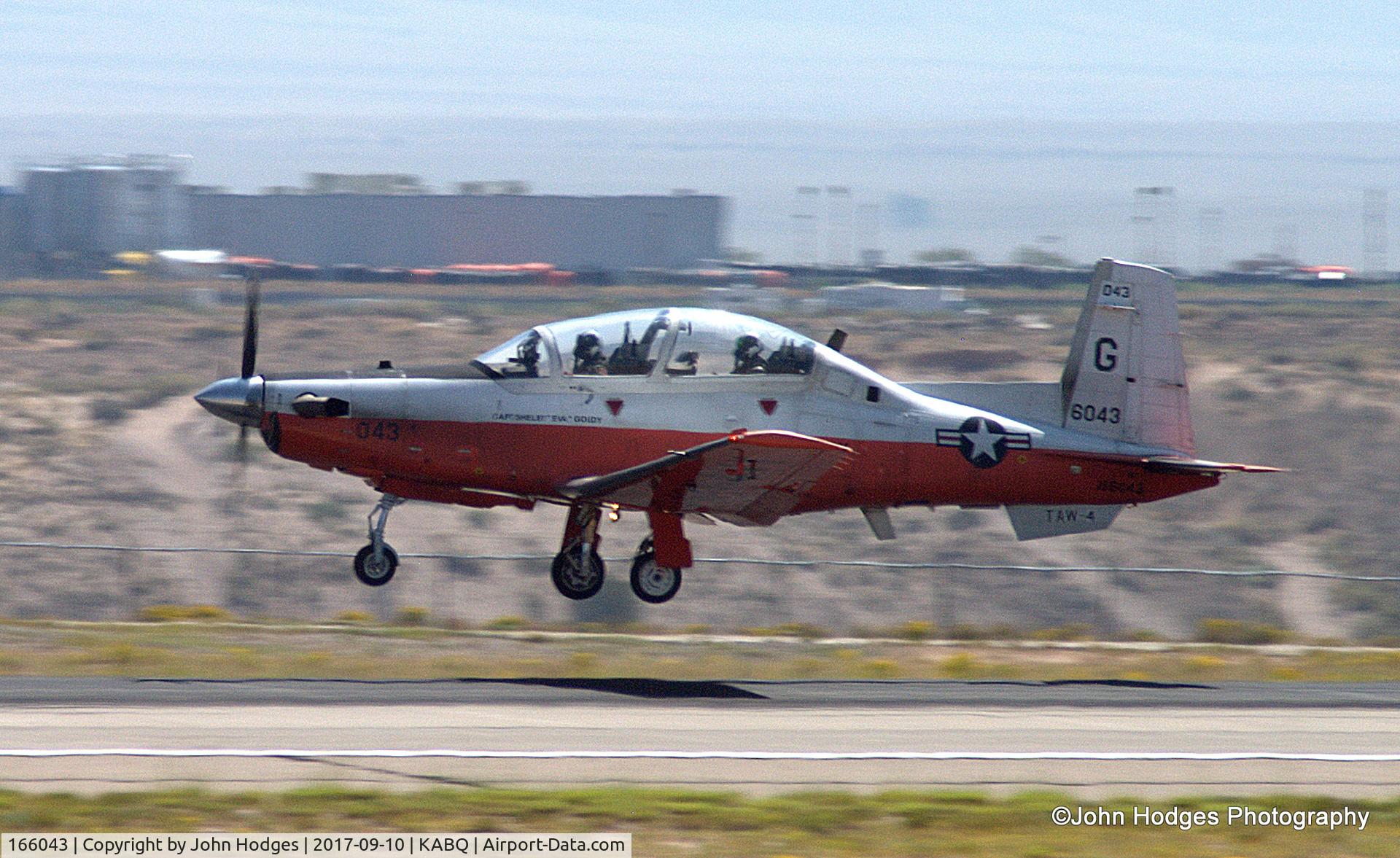 166043, Raytheon Beech T-6B C/N PN-34, Landing at KABQ