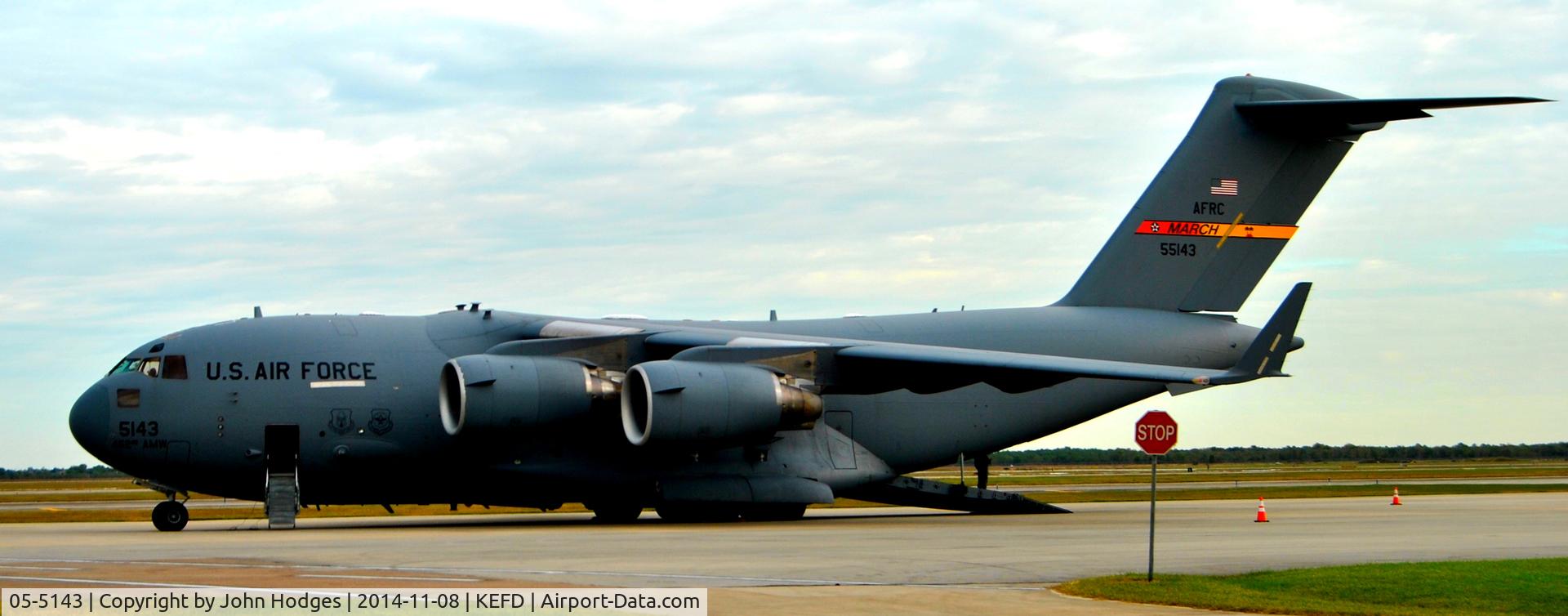 05-5143, 2005 Boeing C-17A Globemaster III C/N 50151/F150/P143, AT Ellington Field