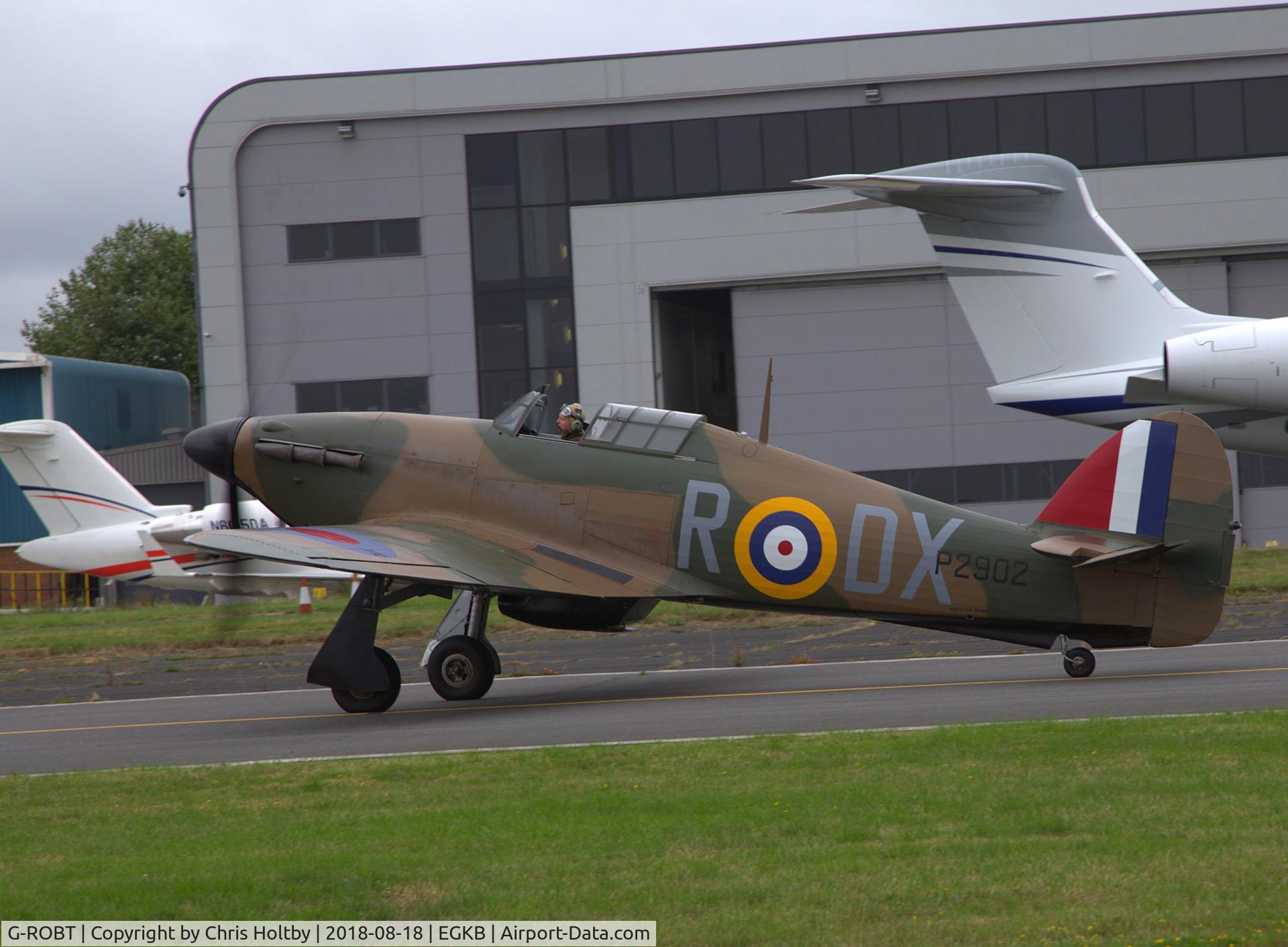 G-ROBT, 1940 Hawker Hurricane I C/N P2902, Flew in for Festival of Flight Biggin Hill 2018