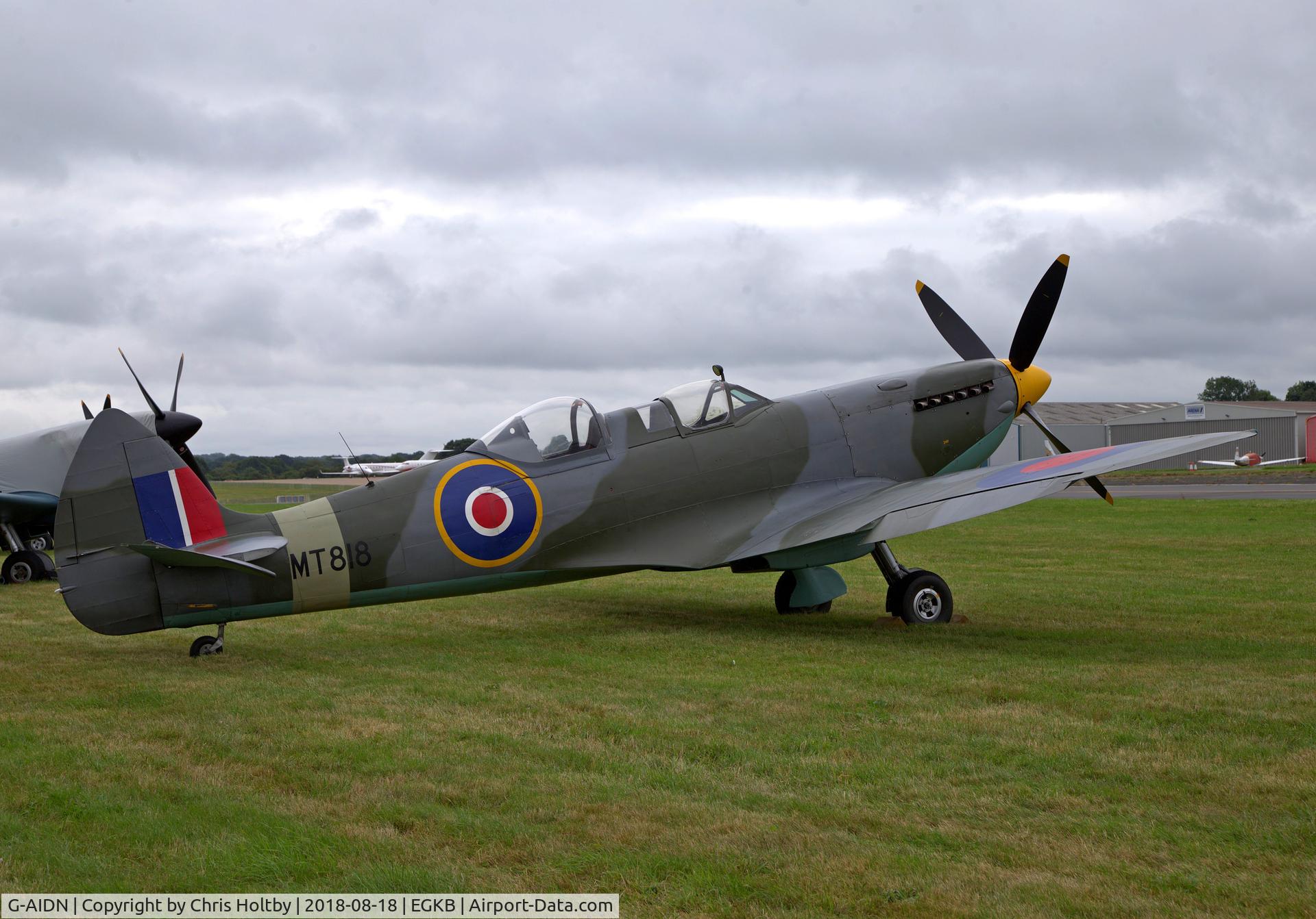G-AIDN, 1944 Supermarine 502 Spitfire TR.8 (LF.VIIIc) C/N 6S/729058, At Festival of Flight Biggin Hill 2018