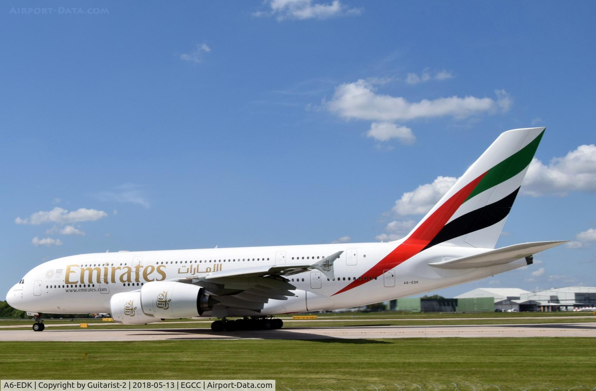 A6-EDK, 2010 Airbus A380-861 C/N 030, At Manchester