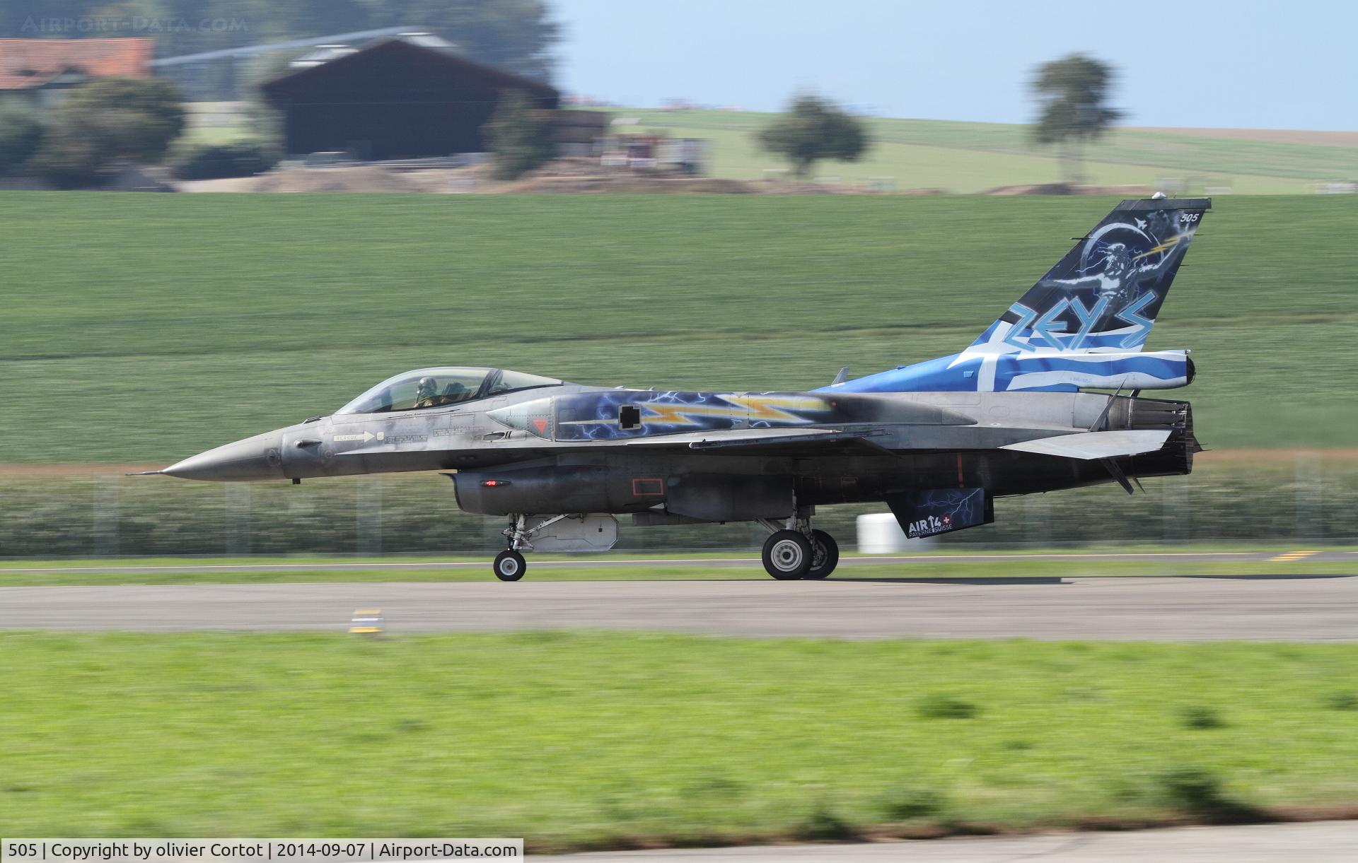505, General Dynamics F-16C Fighting Falcon C/N XK-6, profil view, landing during Air 14