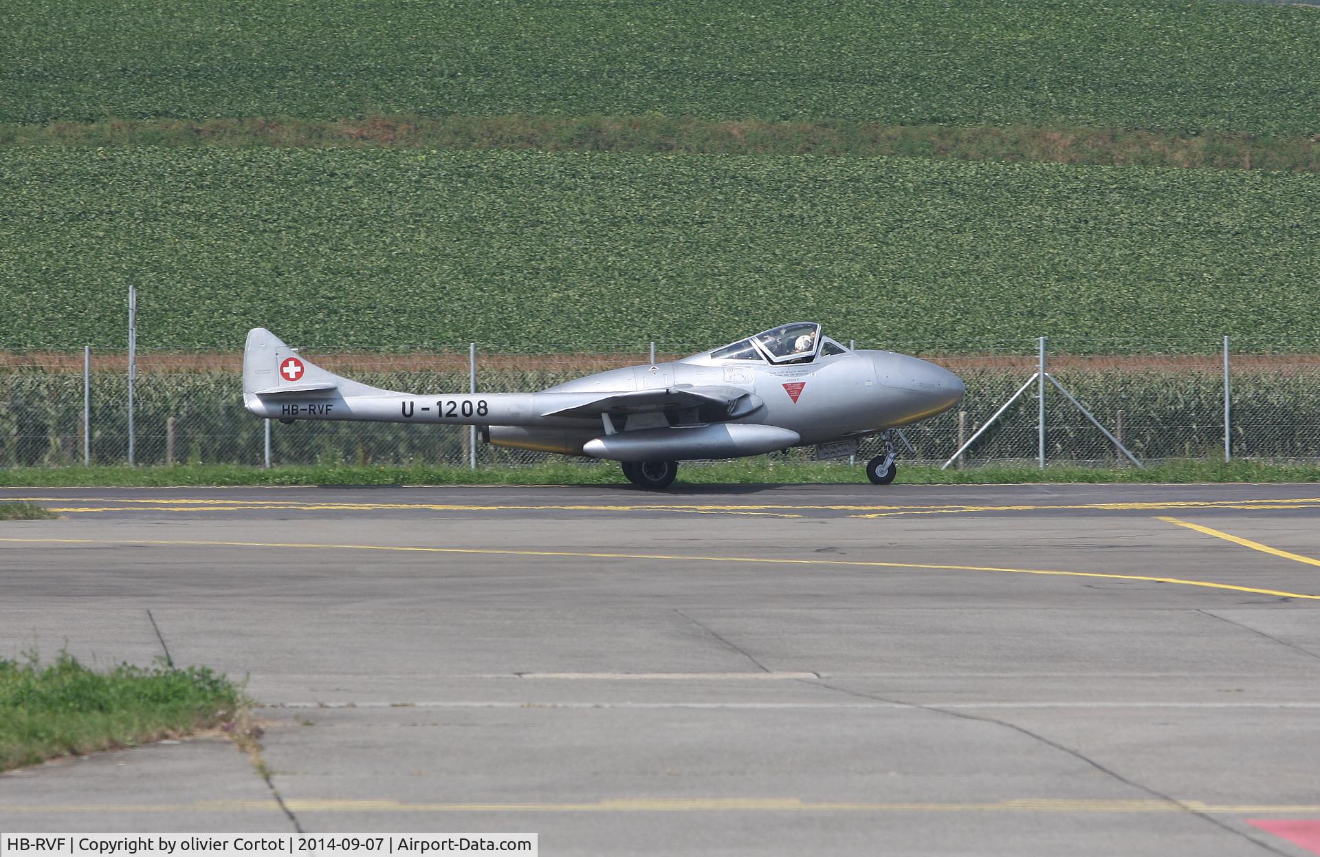 HB-RVF, 1956 De Havilland (F+W Emmen) DH-115 Vampire T.Mk.55 C/N 868, Air 14 airshow