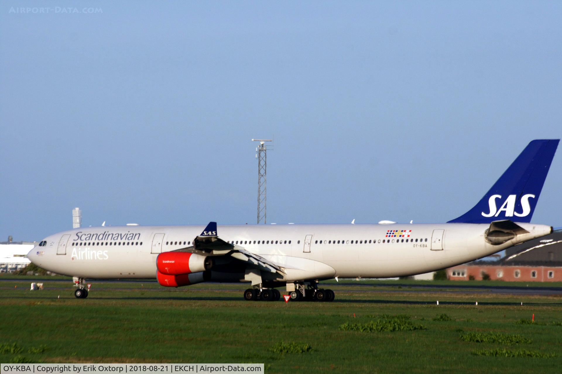 OY-KBA, 2001 Airbus A340-313X C/N 435, OY-KBA landed rw 22L