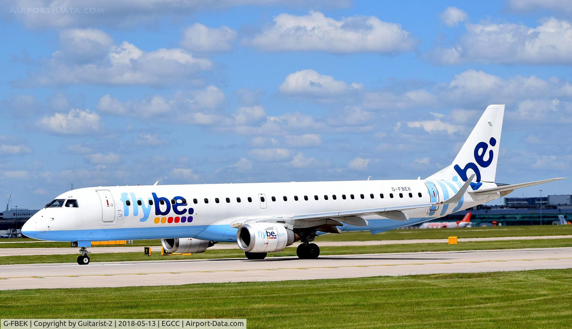 G-FBEK, 2008 Embraer 195LR (ERJ-190-200LR) C/N 19000168, At Manchester
