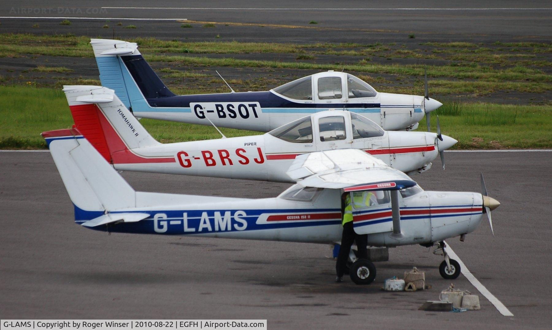 G-LAMS, 1978 Reims Cessna F152 C/N 1431, Seen with other Cambrian Flying Club aircraft.