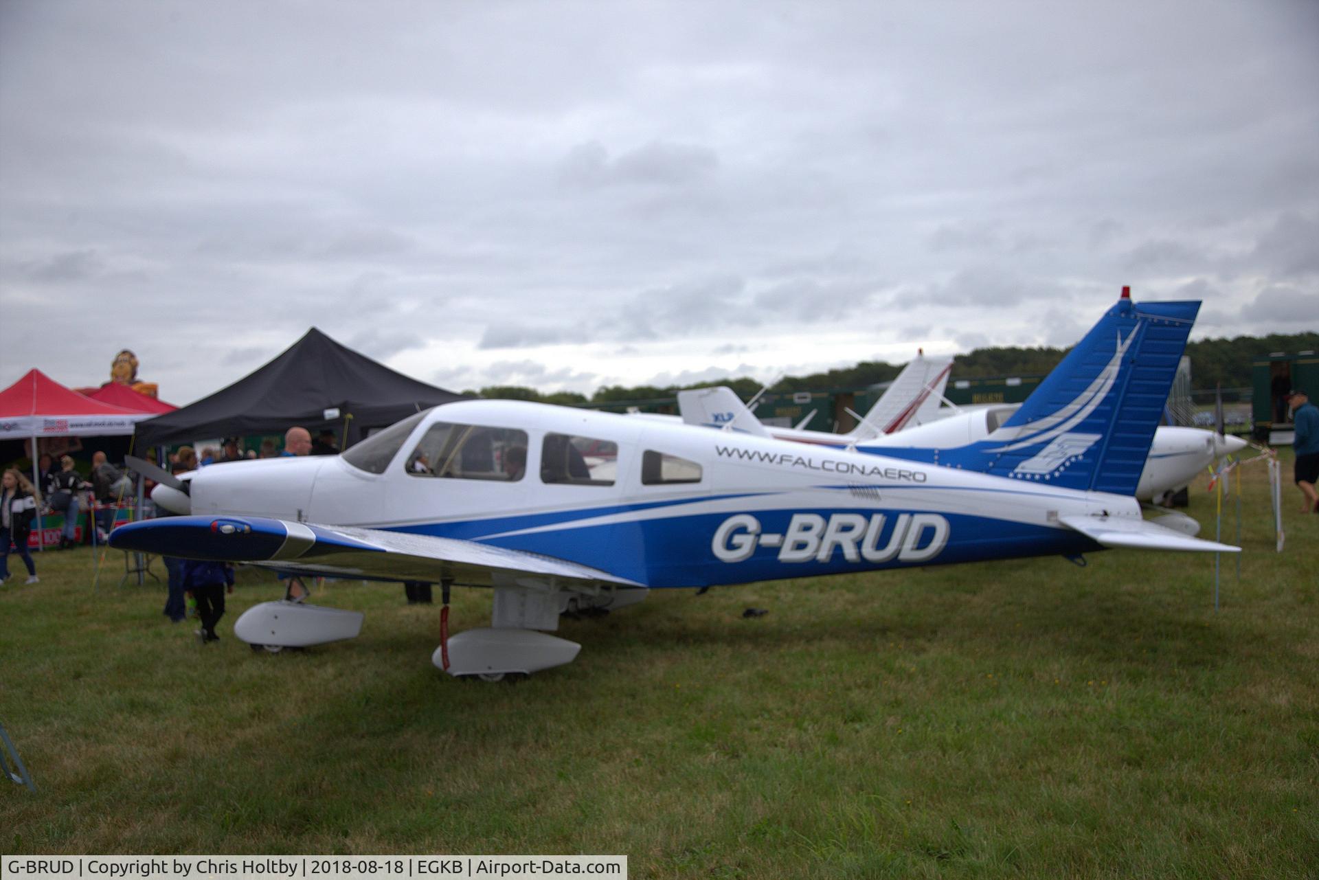 G-BRUD, 1983 Piper PA-28-181 Cherokee Archer II C/N 28-8390010, On static at Festival of Flight 2018 at Biggin Hill