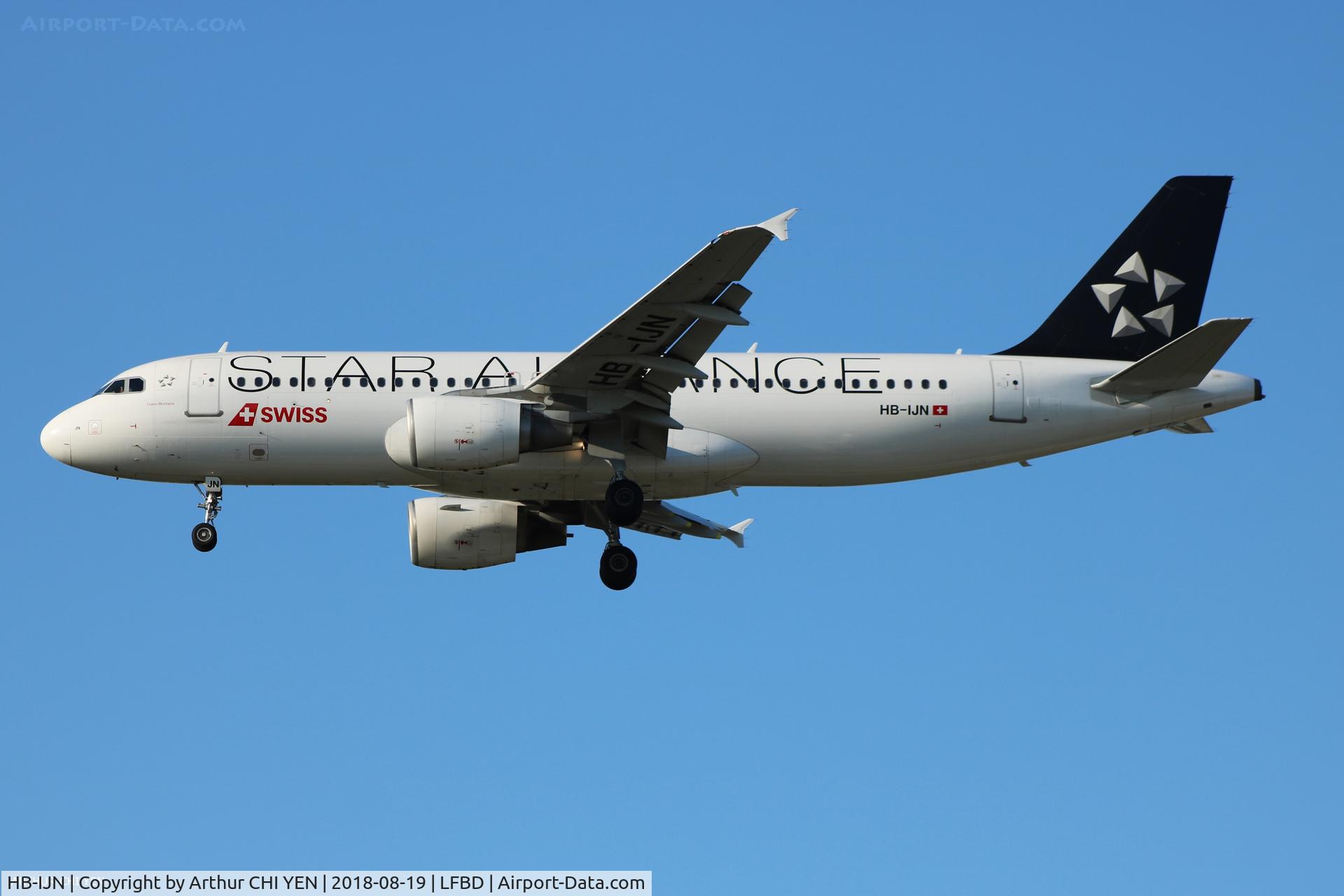 HB-IJN, 1996 Airbus A320-214 C/N 643, Swiss 'Star Alliance' livery from Zurich on final runway 29.