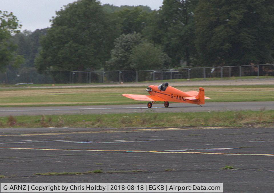 G-ARNZ, 1961 Rollason Druine D.31 Turbulent C/N PFA 579, Fly in at Festival of Flight 2018 Biggin Hill in new livery