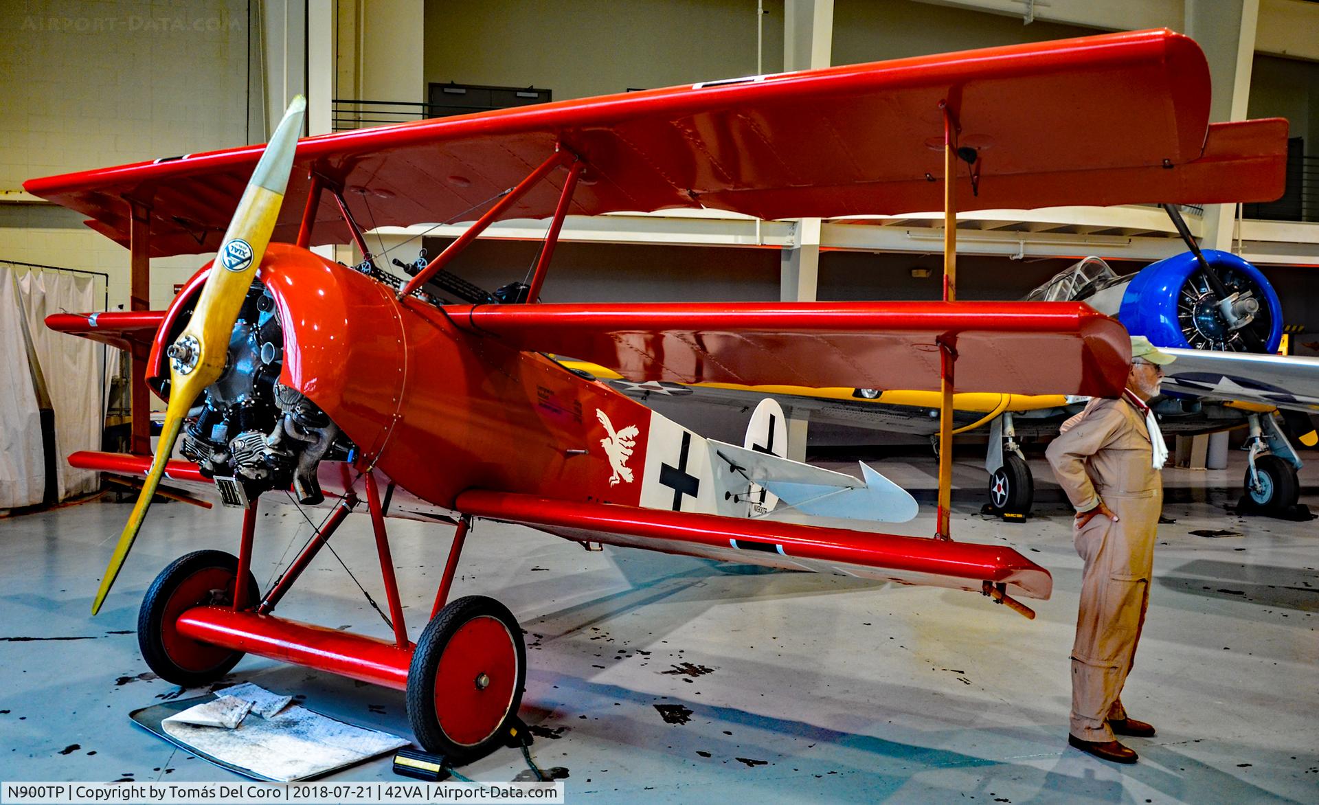 N900TP, 2003 Fokker Dr.1 Triplane Replica C/N 001TP, N900TP Fokker Dr.I Triplane C/N 001TP (2003 Replica)  - Boom Powell Aeroplane Pilot Military Aviation Museum - Military Aviation Museum
Virginia Beach Airport (42VA)
Photo: TDelCoro
July 21, 2018
