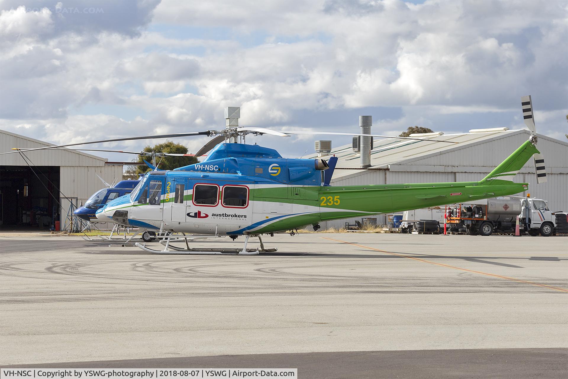 VH-NSC, 1975 Bell 412 C/N 33029, Canberra Helicopters (VH-NSC) Bell 412 at Wagga Wagga Airport